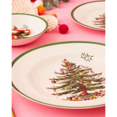 Christmas Tree Dinner Plates, Set of 4