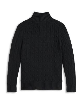 Boys' Cable Knit Cotton Quarter Zip Sweater - Big Kid