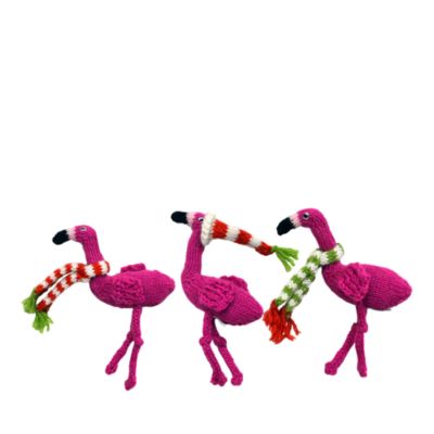 Melange Flamingo Ornaments, Set of 3