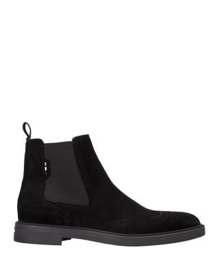 BOSS - Men's Calev Suede Wingtip Chelsea Boots