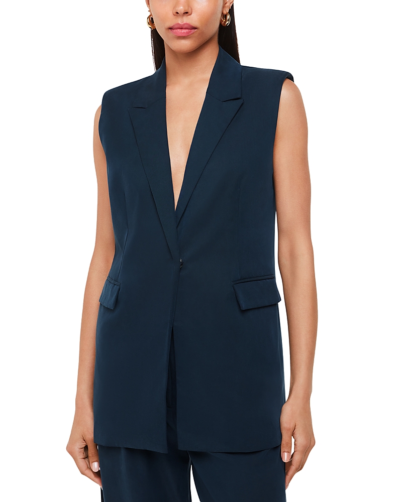 Whistles Joss Sleeveless Blazer In Navy