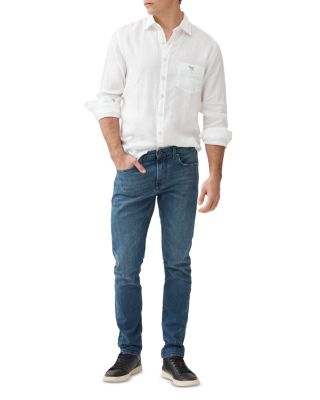 Oaro Slim Fit Italian Denim Jeans in Bright Blue 