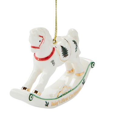 Christmas Tree Baby's First Horse Ornament 2024
