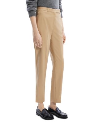 Wool High Waisted Tapered Pants