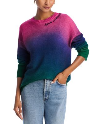 AQUA - Cashmere Ombr&eacute; Crewneck Sweater - Exclusive