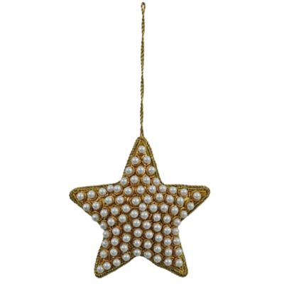 Sudhar Pennathur Embellished Metallic Gold Star Ornament