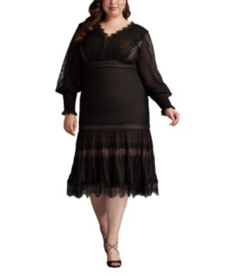 Tadashi Shoji Nyssa Bishop Sleeve Dress - Plus Size