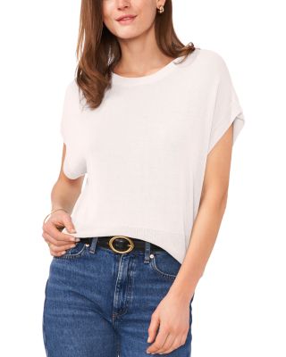 Crewneck Dolman Cap Sleeve Sweater
