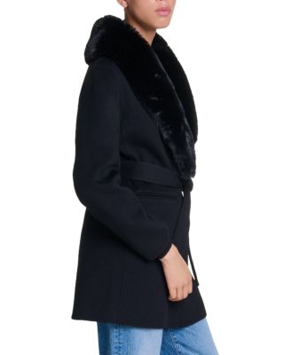 Galaxyon Faux Fur Collar Coat