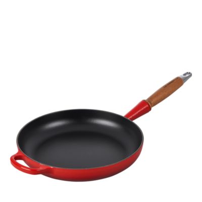 Enameled Cast Iron Alpine Wood Handle Fry Pan, 2.25 Qt