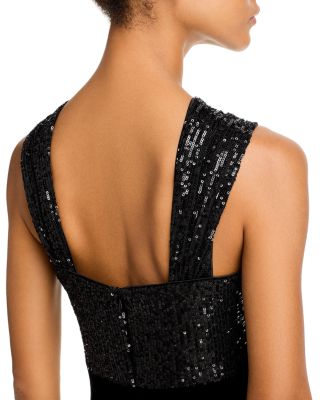 Sequined Velvet Mermaid Gown