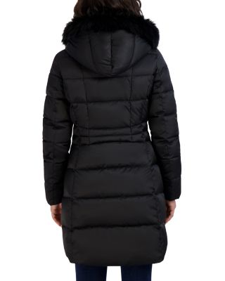 Dana Hooded Faux Fur Trim Puffer Coat