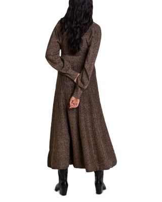 neutral knitted dress Textured Everyday Henley Shift Dress Large main image 1