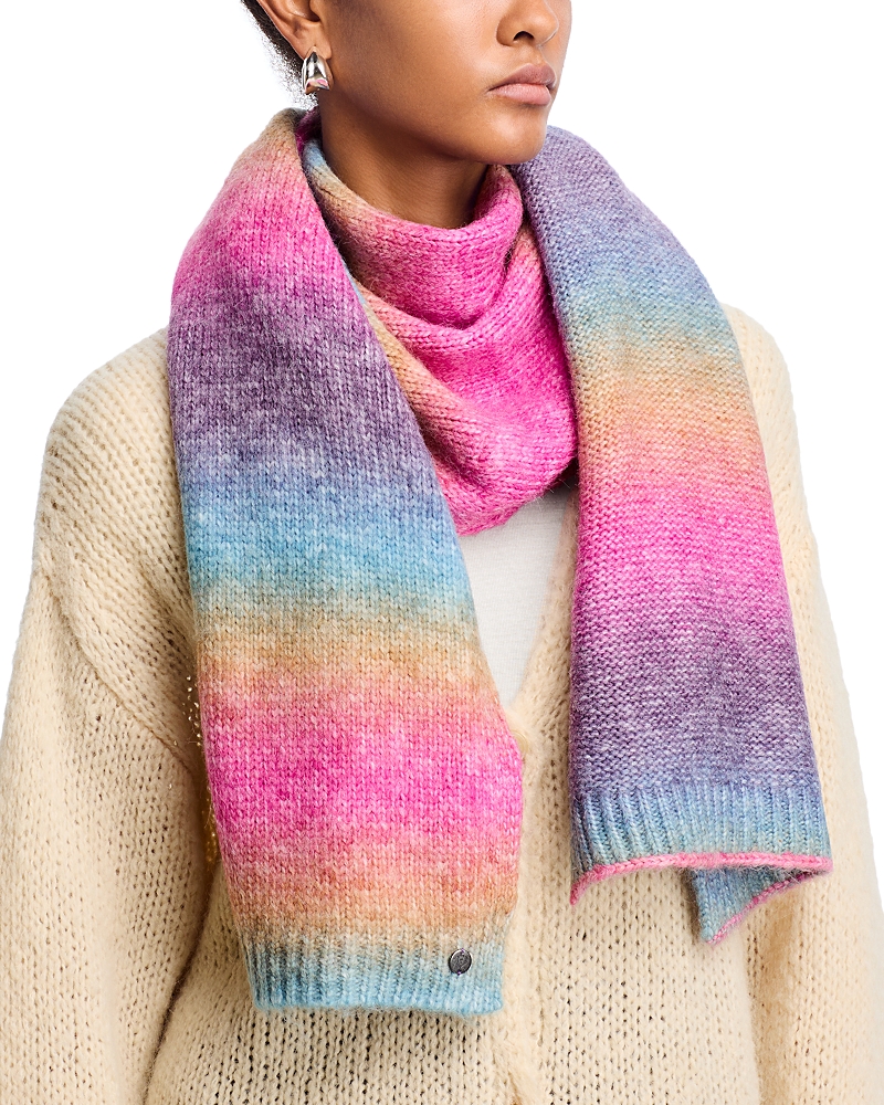 Shop Fraas Ombre Knit Scarf In Multi