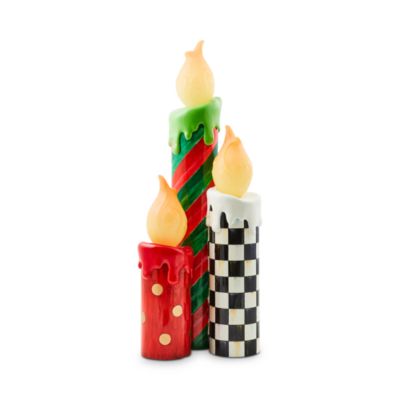 Mackenzie-Childs Cozy Christmas Illuminated Melting Candle
