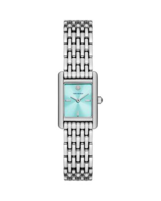 Tory Burch Silver-Tone Bracelet Watch with Light Blue Dial Oval Watch: Women main image 4