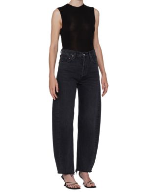 Luna High Rise Pieced Taper Jeans in Possess