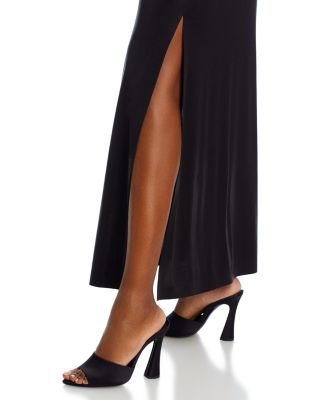 Strapless Side Slit Gown