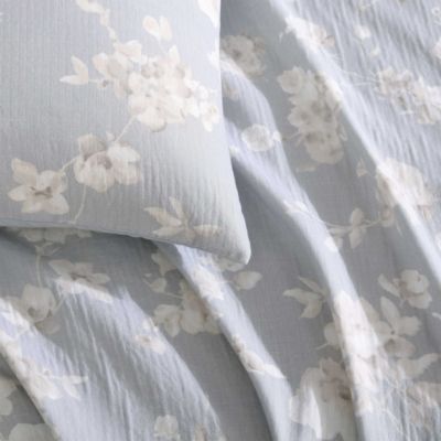 Eternity Floral Cotton Gauze 3 Piece Comforter Set, King