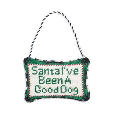 MacKenzie-Childs - Needlepoint Dog Lover Ornament