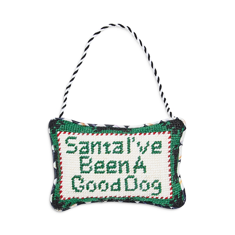 Mackenzie-childs Needlepoint Dog Lover Ornament