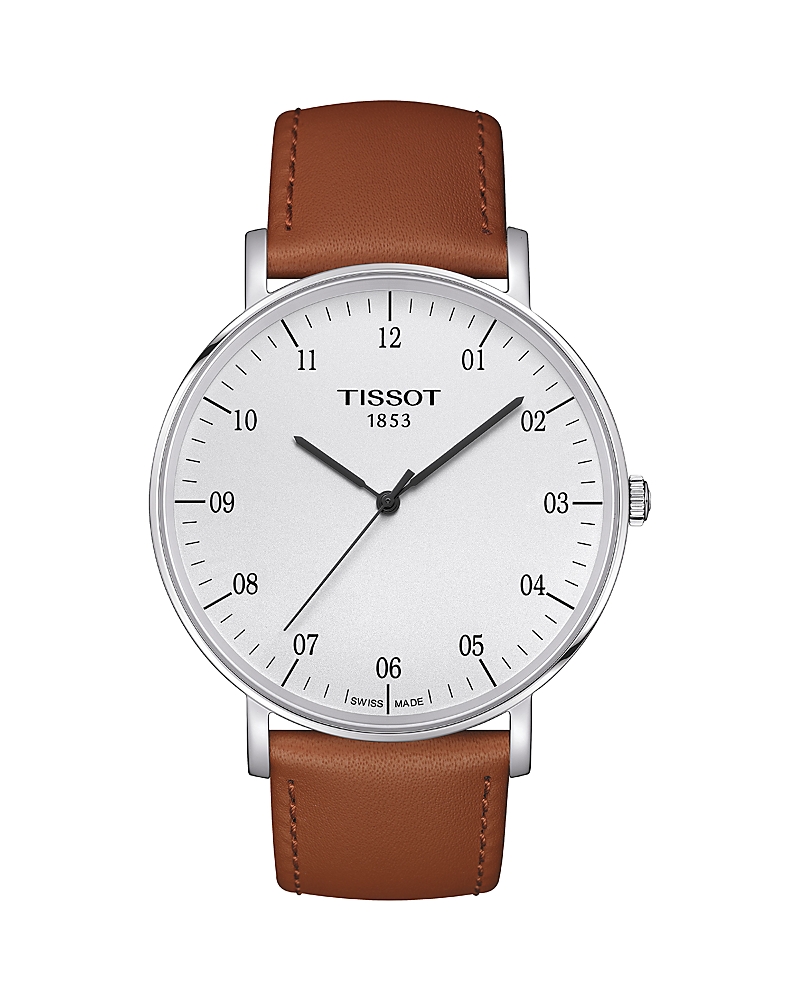 Tissot Everytime Watch, 42mm In White/brown