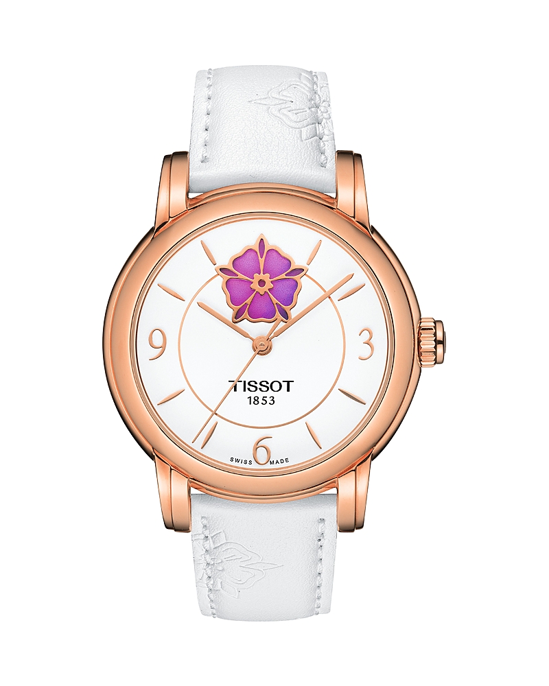 Tissot Lady Heart Flower Powermatic 80 Watch, 35mm In White