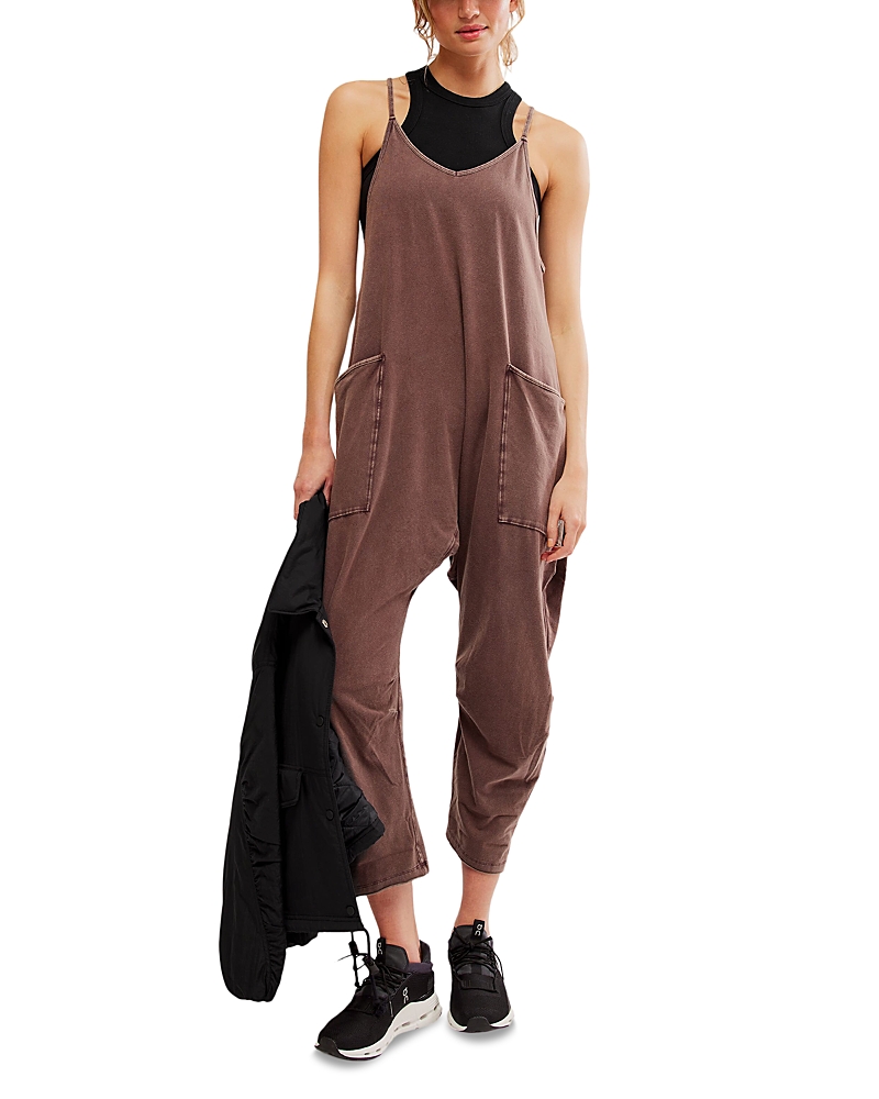 Free People Fp Movement Hot Shot Jumpsuit In Dark Espresso