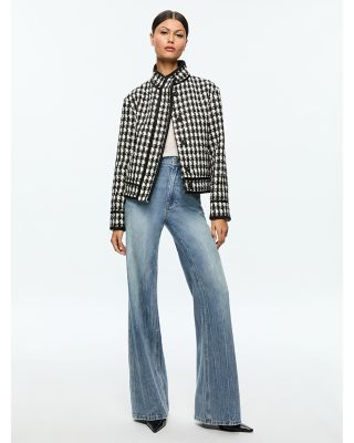 Alice and Olivia Corwin Houndstooth Jacket | Bloomingdale's