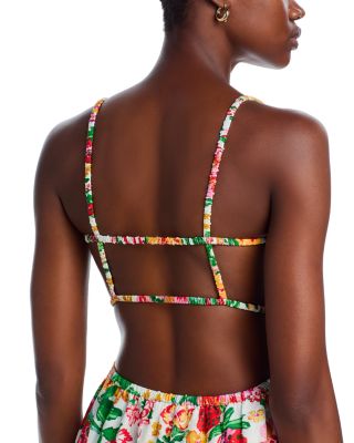 FARM Rio Floral Sketch White Midi Dress | Bloomingdale's