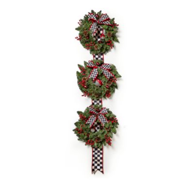 Mackenzie-Childs Cozy Christmas Triple Door Wreath