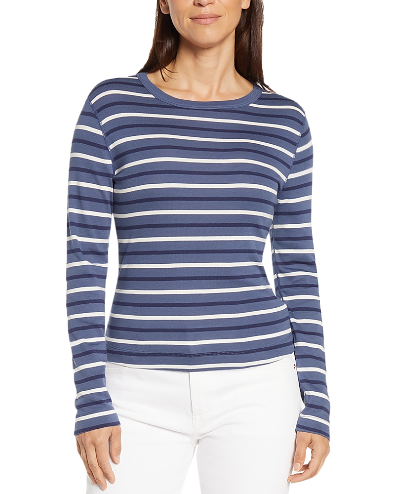 Three Dots Long Sleeve Top In Partly Cloudy