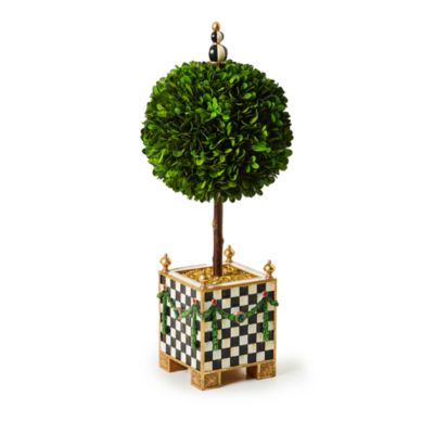 Mackenzie-Childs Emerald Luxe Boxwood Topiary