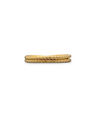18K Yellow Gold DY Crossover&reg; Micro Pav&eacute; Band Ring 