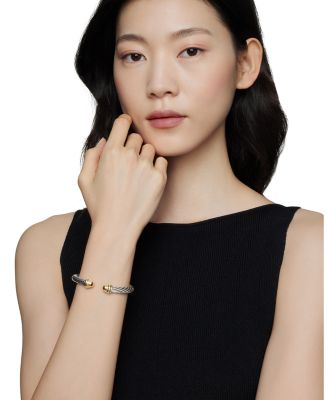 Cable Classic Bracelet with 14K Yellow Gold, 7mm