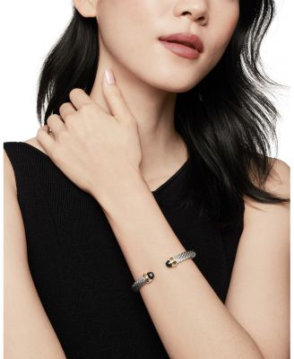 Cable Classics Bracelet with Black Onyx and 14K Yellow Gold