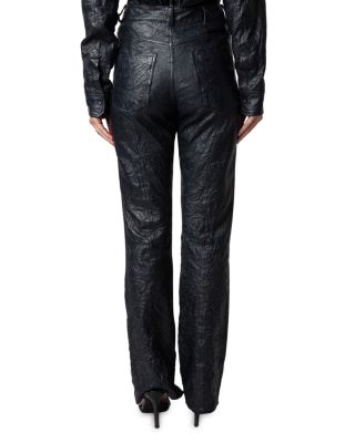 Poete Cuir Froisse Leather Pants