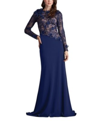 Tadashi Shoji- Midnght Blue Peplum purchases Dress