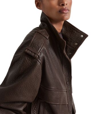 Cleo Shoulder Detail Leather Jacket