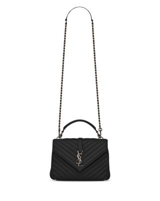 SAINT LAURENT - Small College Bag in Quilted Leather