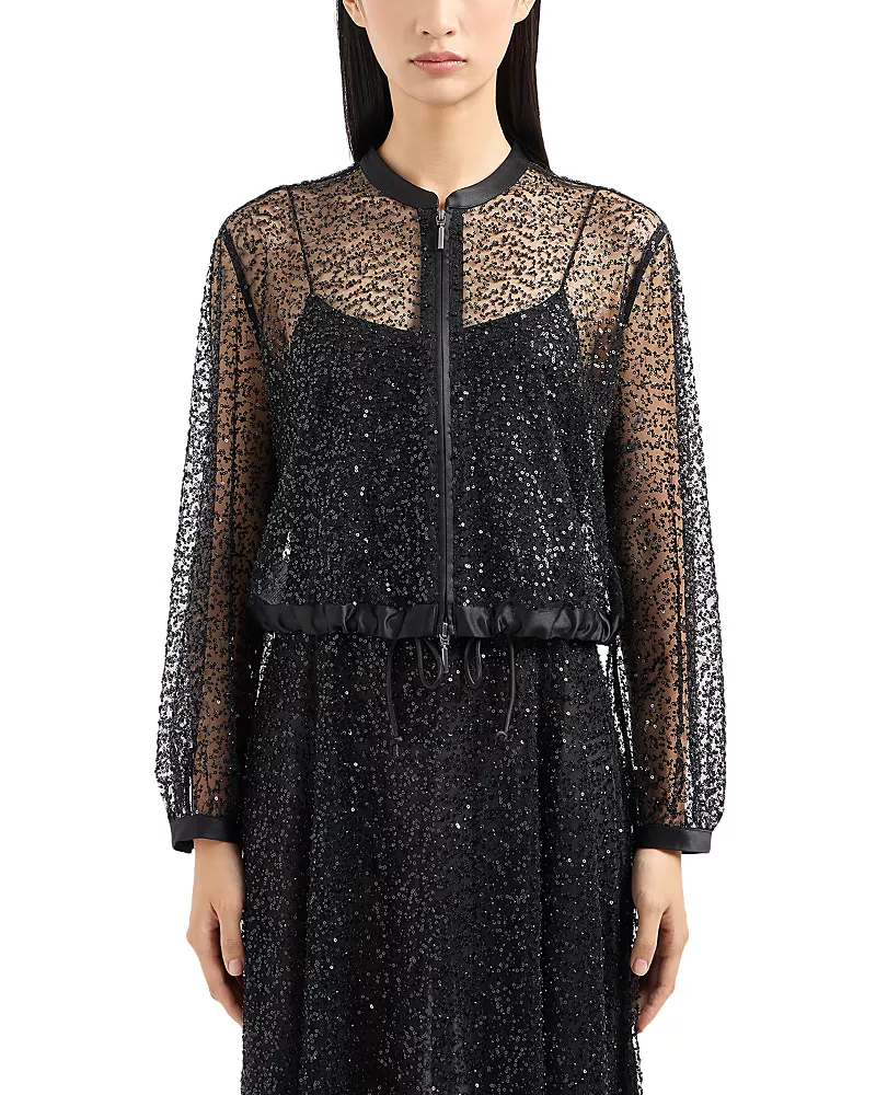 Emporio Armani Sheer Sequin Jacket