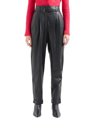 Emporio Armani - Belted Leather Pants