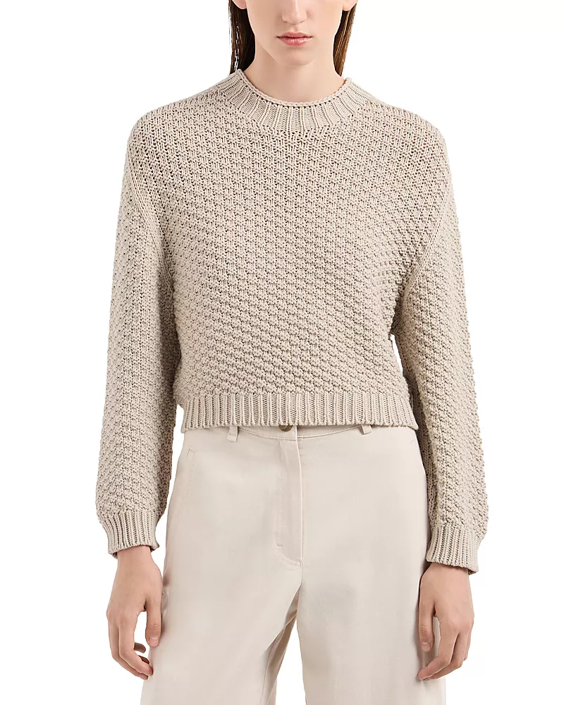 Emporio Armani Seamless Plain Knit Crewneck Sweater