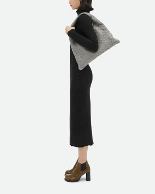 Small Hop Intrecciato Leather Shoulder Bag