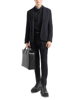 3D Effect Virgin Wool Stretch Jersey Trousers