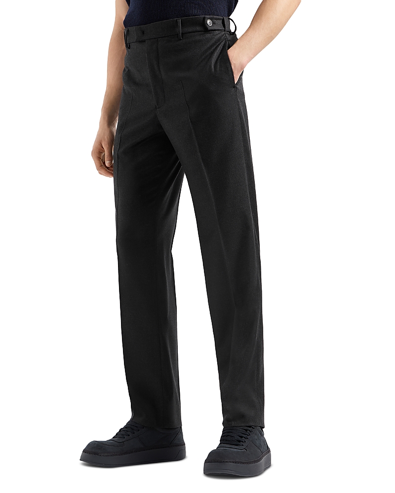 Emporio Armani Twill Straight Leg Suit Trousers