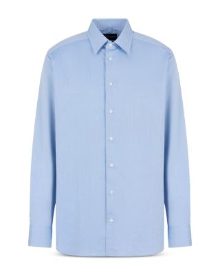 New York Regular Fit Herringbone Dress Shirt