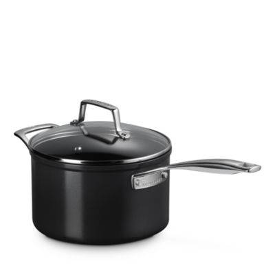 Essential Nonstick Ceramic Saucepan with Glass Lid, 4 Qt.