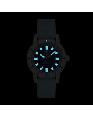 Ceramic Compression Diver Automatic Rubber Strap Watch, 41mm