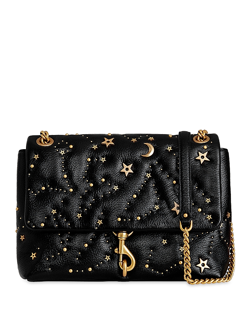Rebecca Minkoff Edie Flap Shoulder With Celestial Stars In Black
